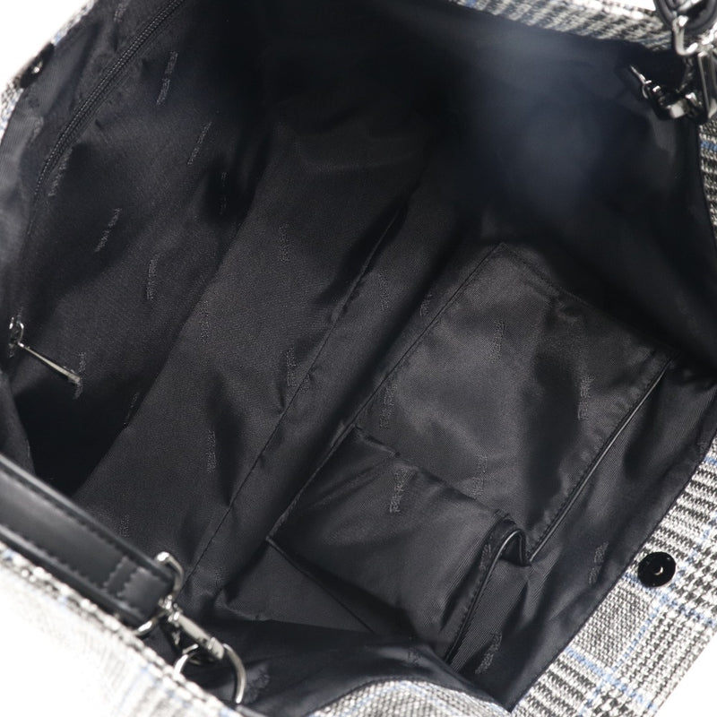 [Folli Follie] Folifori 2way Shoulder Check Bag Bag PVC Cubo de recubrimiento Black Ladies Tote Bag A+Rank