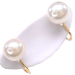 Pearl earrings 7.0mm K18 Yellow Gold x Pearl Ladies A+Rank