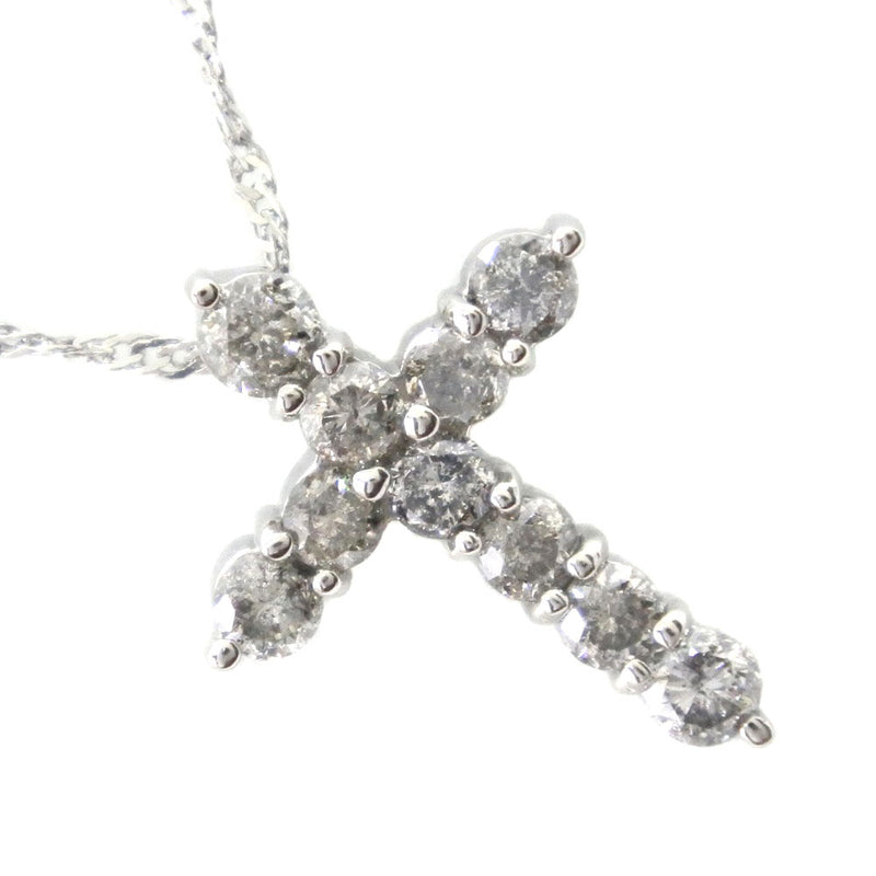 Cross necklace Diamond x PT900 Platinum x PT850 D0.5 engraved ladies –  KYOTO NISHIKINO