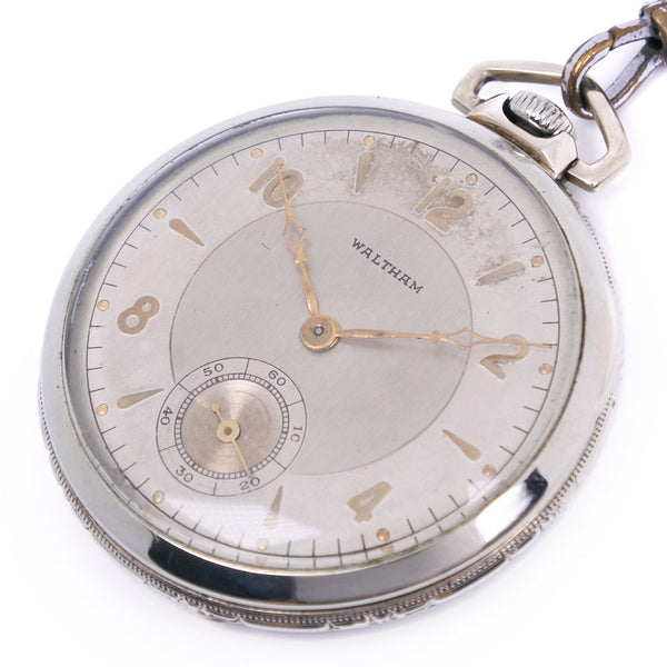 【WALTHAM】ウォルサム
 懐中時計
 ステンレススチール 手巻き ユニセックス 懐中時計