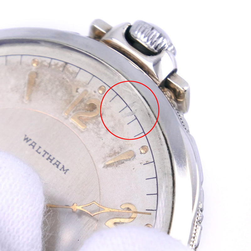 [Waltham] Waltham Pocket Watch 스테인레스 스틸 손 -롤링 된 유엔 주식 포켓 워치