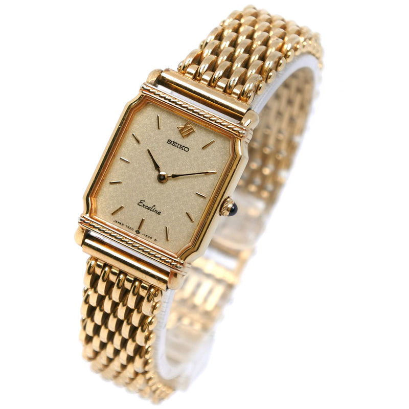 [SEIKO] Seiko Exceline 7320-6490 Gold plating Quartz analog display Ladies Silver Dial Watch