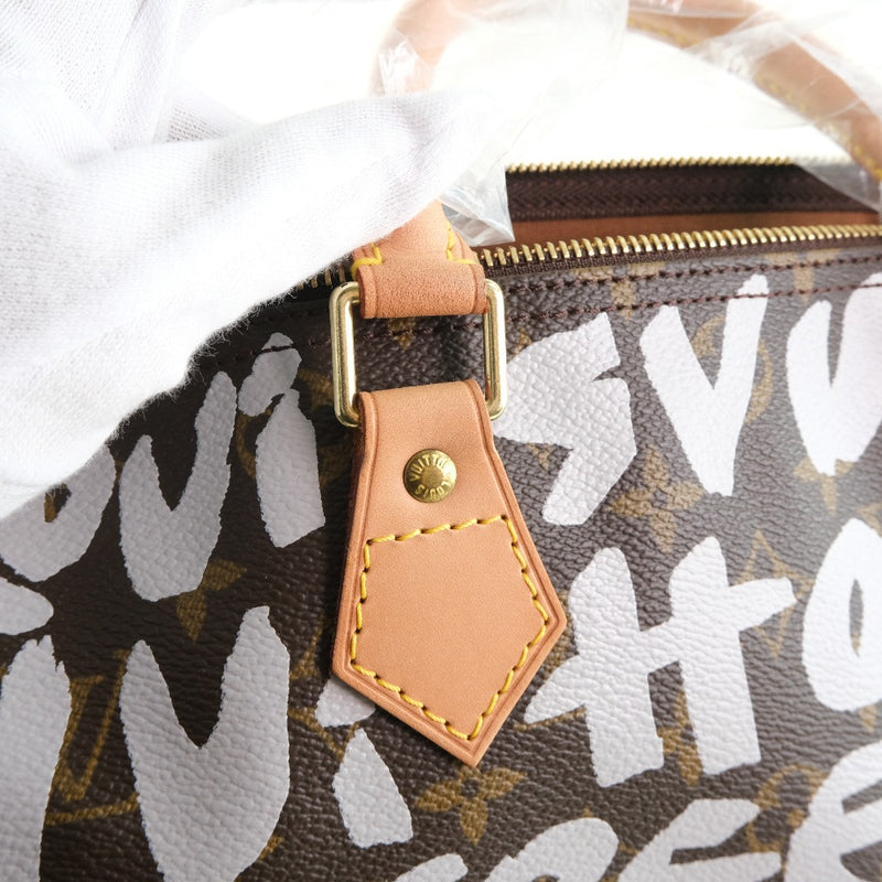 [LOUIS VUITTON] Louis Vuitton Speedy 30 (Limited to 2001) Monogram Graffiti M92195 Handbag Monogram Canvas Aljan Tea TH0041 Engraved Women's Handbag A+Rank