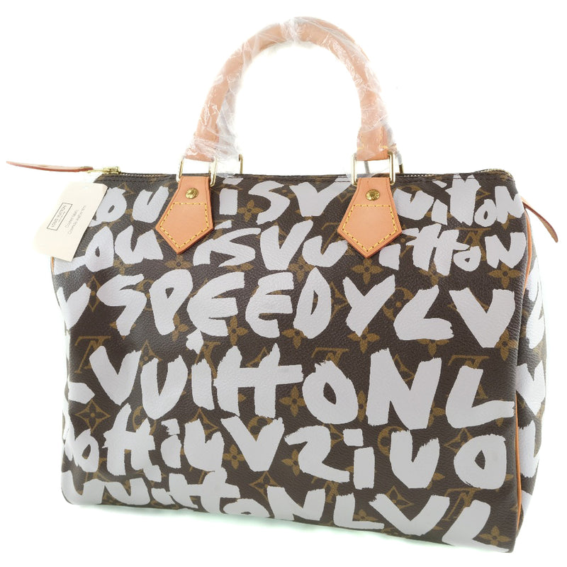 [Louis Vuitton] Louis Vuitton Speedy 30 (limitado a 2001) Monogram Graffiti M92195 Monograma de mano lienzo Aljan Té Th0041 Handbag de mujer grabado A+Rango