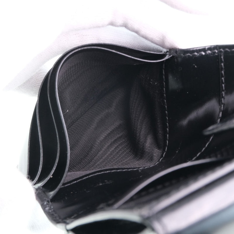 [prada] Prada M523 Bi -fold Wallet Patent Leather X Spazzolato nero黑色男女胶 - 折叠钱包