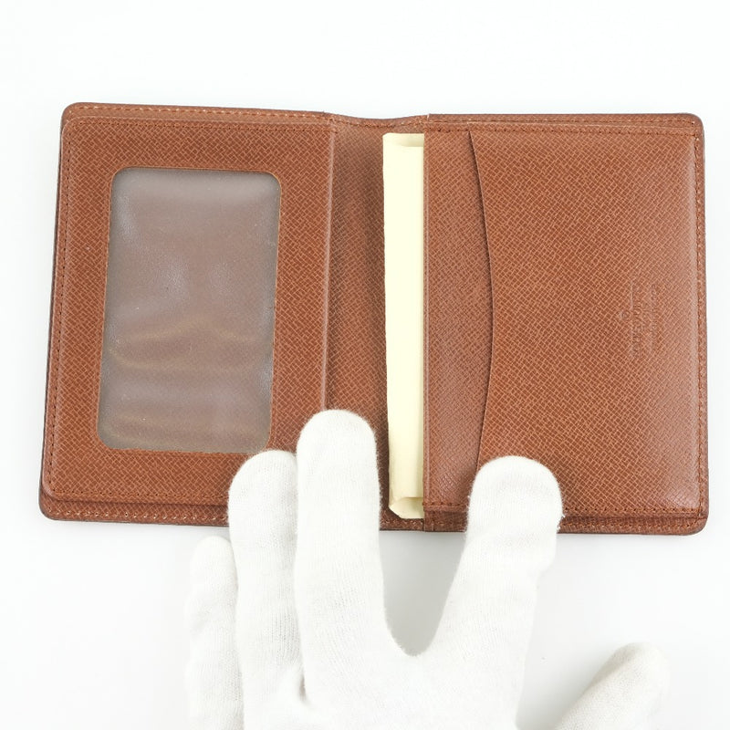 [LOUIS VUITTON] Louis Vuitton Card Case Pass Case Monogram Canvas tea 874A2 Engraved Unisex Pass case A-Rank