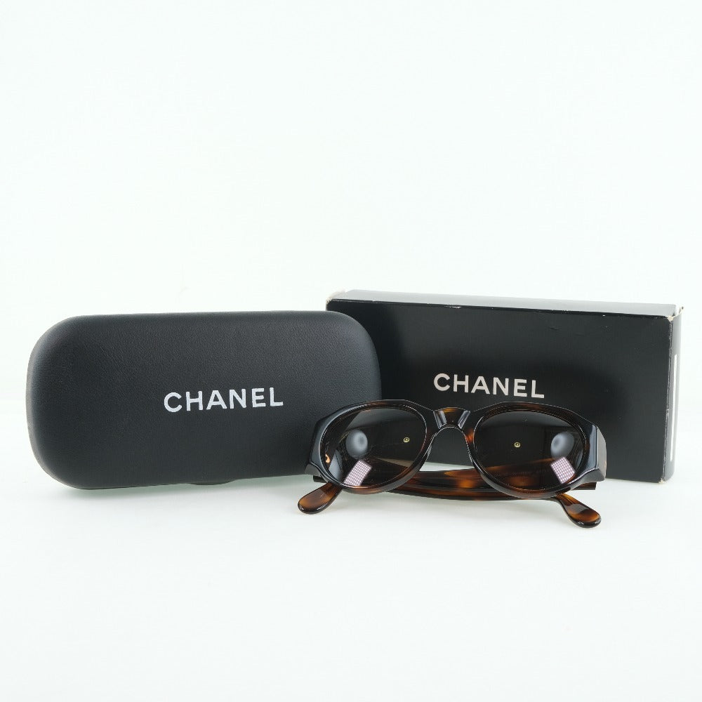 美品！CHANEL サングラス 01451 91235 1円 CHANEL シャネル 01451 91235 ココマーク 度入り べっ甲調
