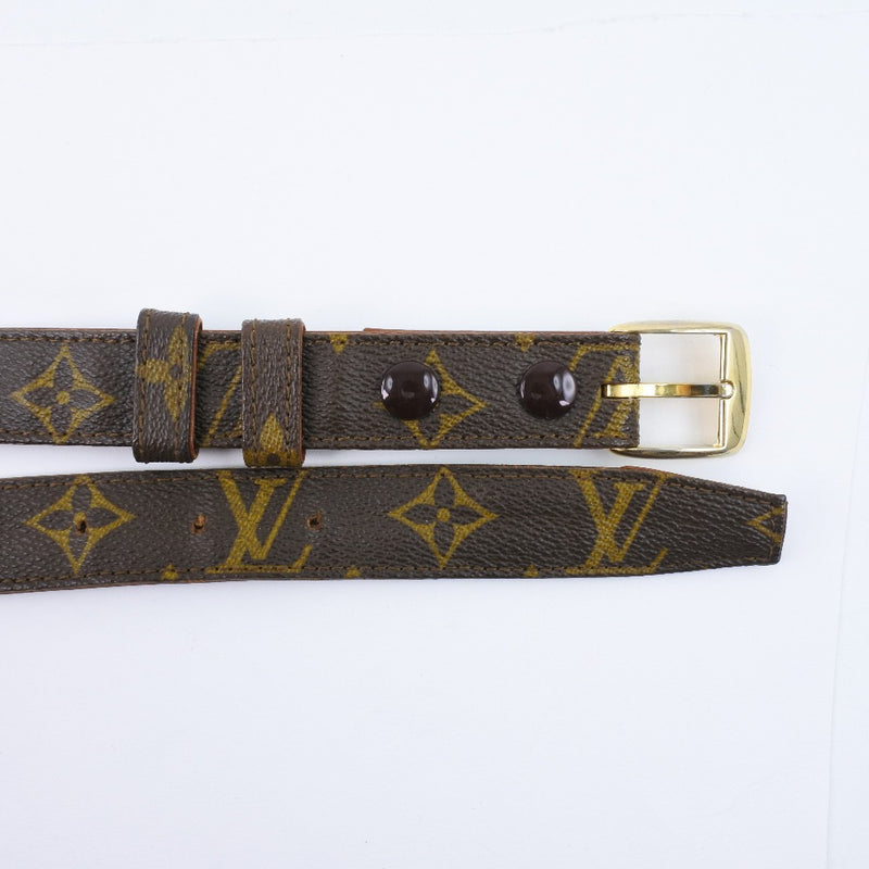 [Louis Vuitton] Louis Vuitton Vintage Belt Monogram Canvas Tea Unisex Belt A-Rank