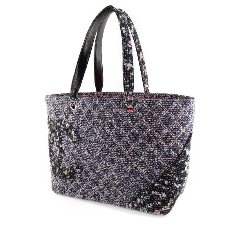 [香奈儿]香奈儿（Chanel）Cambon Tote Bag花呢X皮革女士手提袋A等级