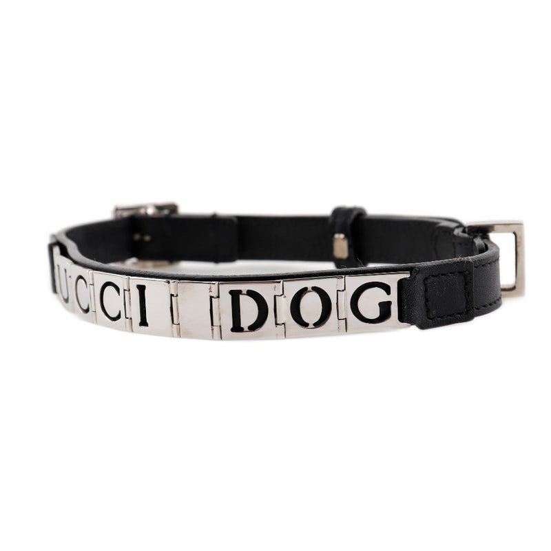 [GUCCI] Gucci Collar DOG Other Accessories Leather Black Unisex Other Accessories A Rank