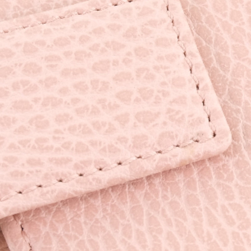 [GUCCI] Gucci GG Petit Marmont 456122 Bi -fold wallet Leather Pink beige Ladies Bi -fold wallet A+Rank