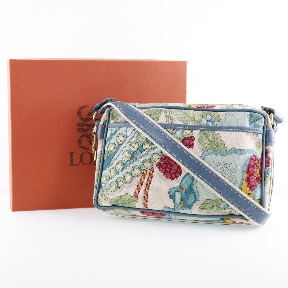 LOEWE】ロエベ ショルダーバッグ キャンバス ブルー レディース
