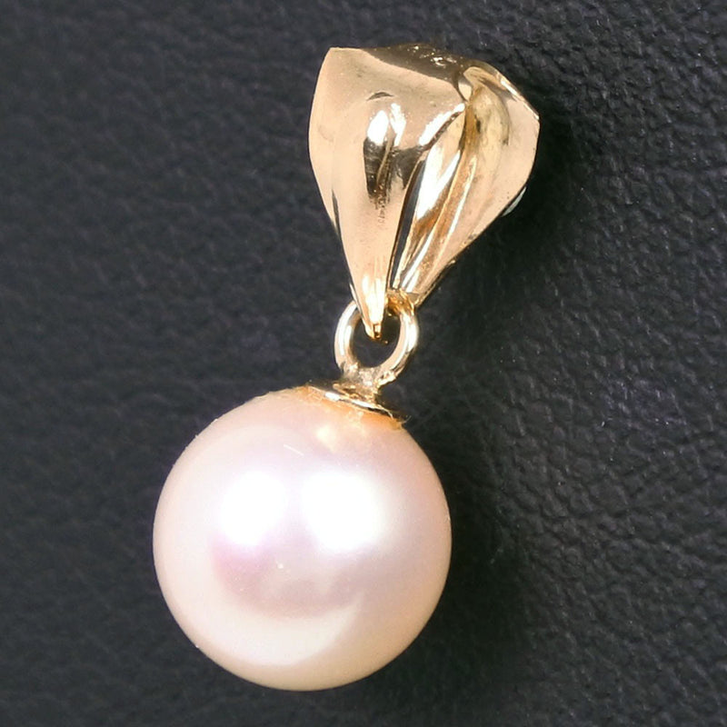 Pearl pendant top 7mm K18 Yellow Gold x Pearl Ladies Pendant