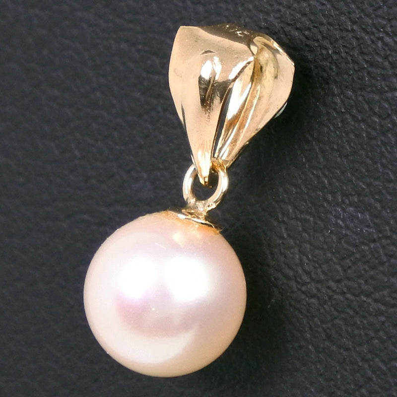 Pearl pendant top 7mm K18 Yellow Gold x Pearl Ladies Pendant Top A-Rank