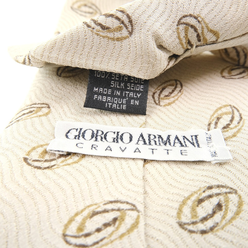 [Armani] Giorgio Armani Nectai Silk beige corbata para hombres
