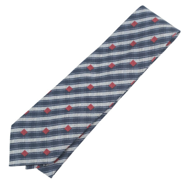 [Armani] Giorgio Arman Stripe Tie Silk Navy Men's Tie S Rank