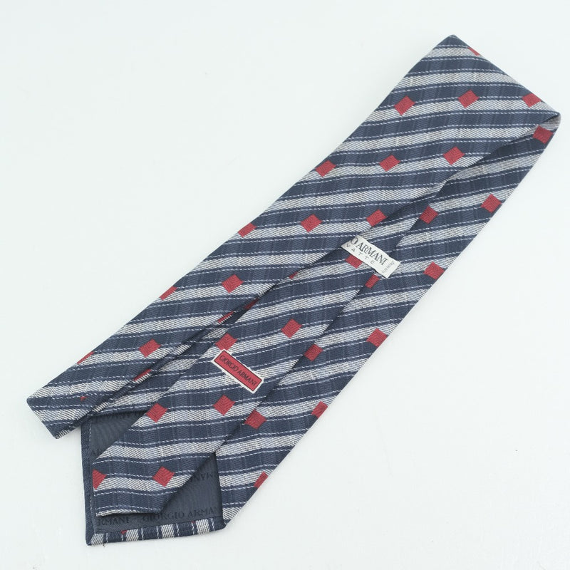[ARMANI] Giorgio Arman Stripe Tie Silk Navy Men's Tie S rank