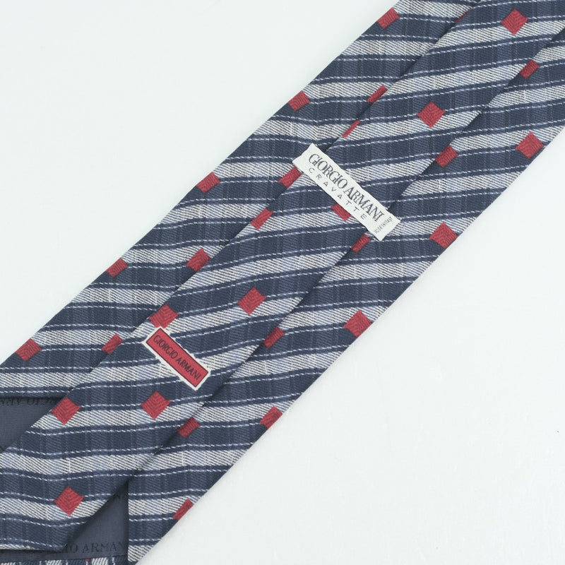 [Armani] Giorgio Arman Stripe Tie Silk Navy Men's Tie S等级