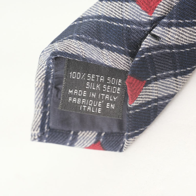 [Armani] Giorgio Arman Stripe Tie Silk Navy Men 's Tie S Rank