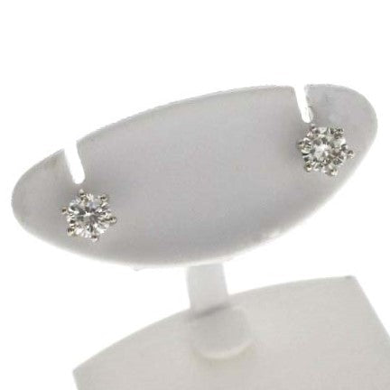 Approximately 0.1ct Stud earring PT900 Platinum x Diamond Ladies Pierce SA Rank