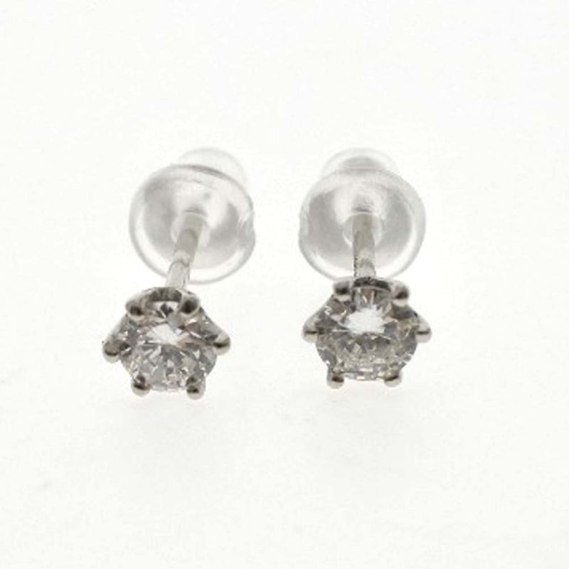 Approximately 0.1ct Stud earring PT900 Platinum x Diamond Ladies Pierce SA Rank