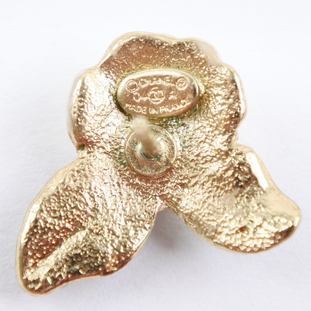 CHANEL】シャネル バラモチーフ ココマーク ピアス 金メッキ