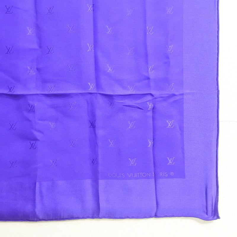 [LOUIS VUITTON] Louis Vuitton Skills Silk Purple Ladies Scarf A+Rank