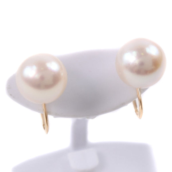 9mm9mm K18 Yellow Gold x Pearl Ladies Earring SA Rank