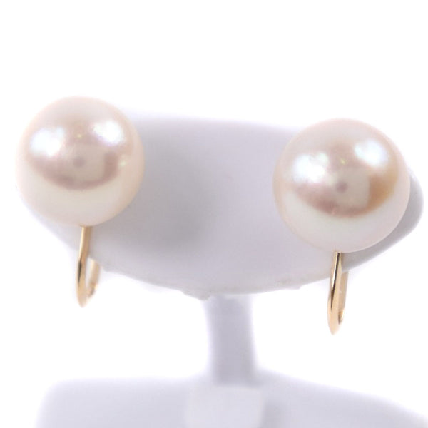 9mm9mm K18 Yellow Gold x Pearl Ladies Earring SA Rank
