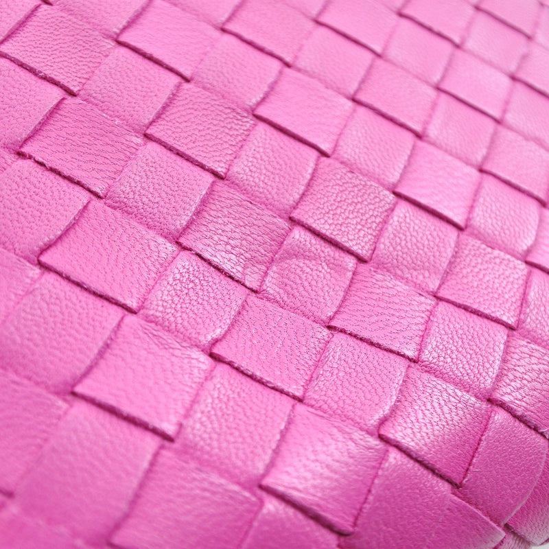 [Bottegaveneta] Bottega Veneta圆形紧固件Intrechart长钱包皮革粉红色女士长钱包