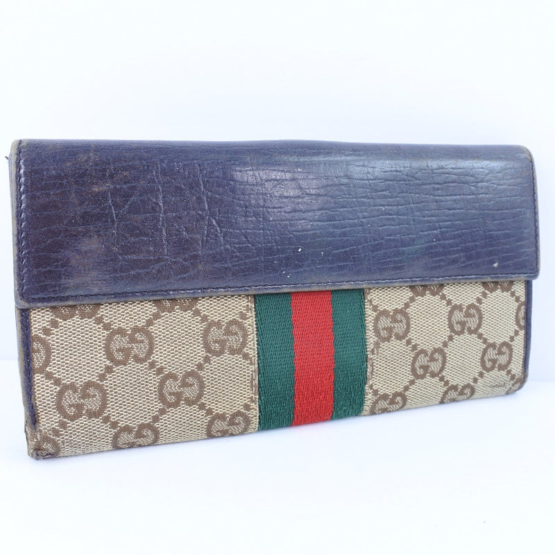 [GUCCI] Gucci Jackie 05479 Long wallet GG canvas tea unisex long wallet