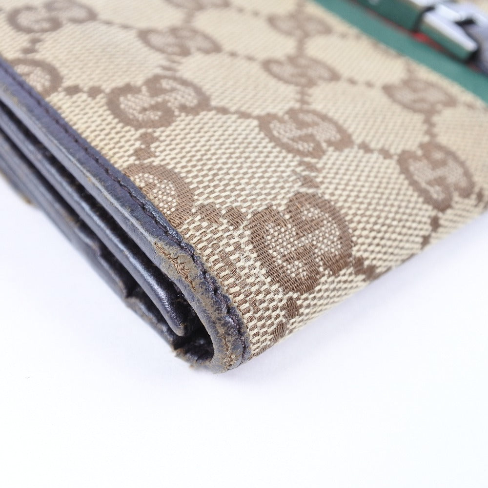 GUCCI】グッチ ジャッキー 05479 長財布 GGキャンバス 茶 ユニセックス