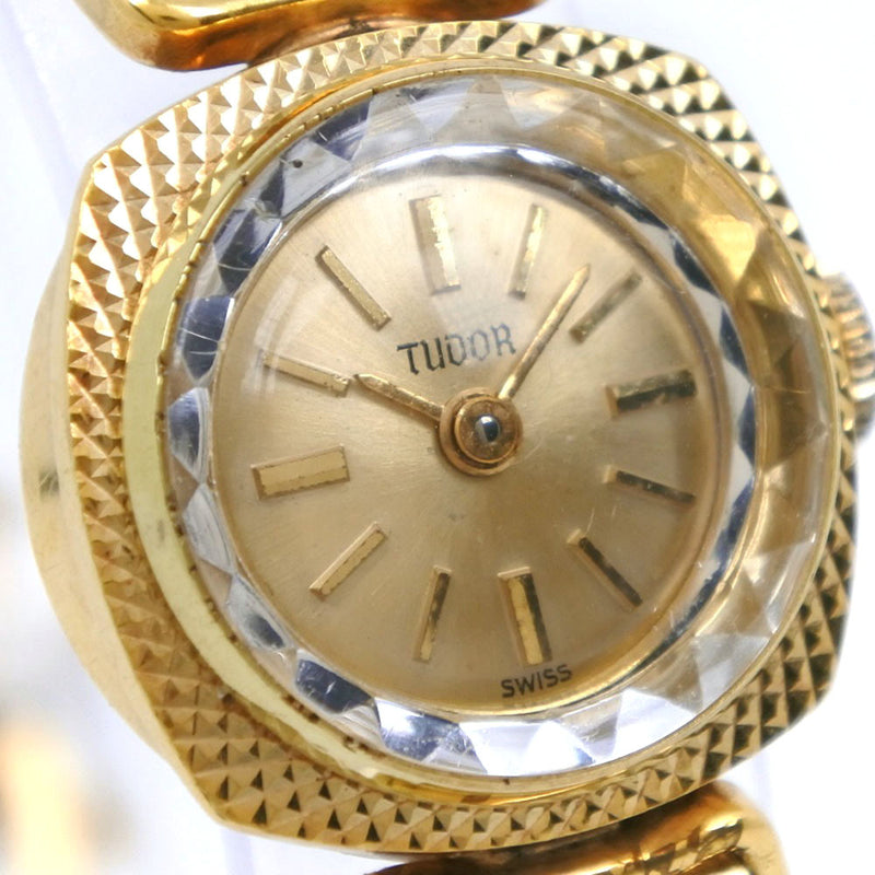 【TUDOR】チュードル
 cal.2411 金メッキ×ステンレススチール 手巻き アナログ表示 レディース ゴールド文字盤 腕時計