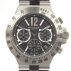 【BVLGARI】ブルガリ
 ディアゴノ プロフェッショナル CH40STA 腕時計
 ステンレススチール×レザー 自動巻き アナログ表示 メンズ 黒文字盤 腕時計
A-ランク