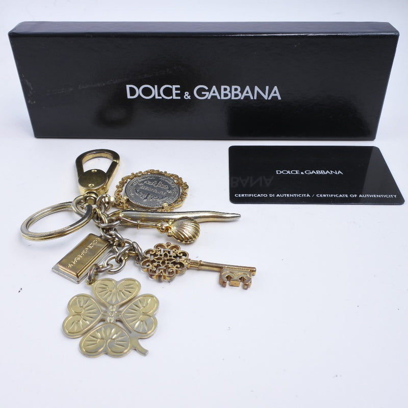 [Dolce & Gabbana] Dolce -Round Gabbana Charm Keychain Metal Unisex Keychain