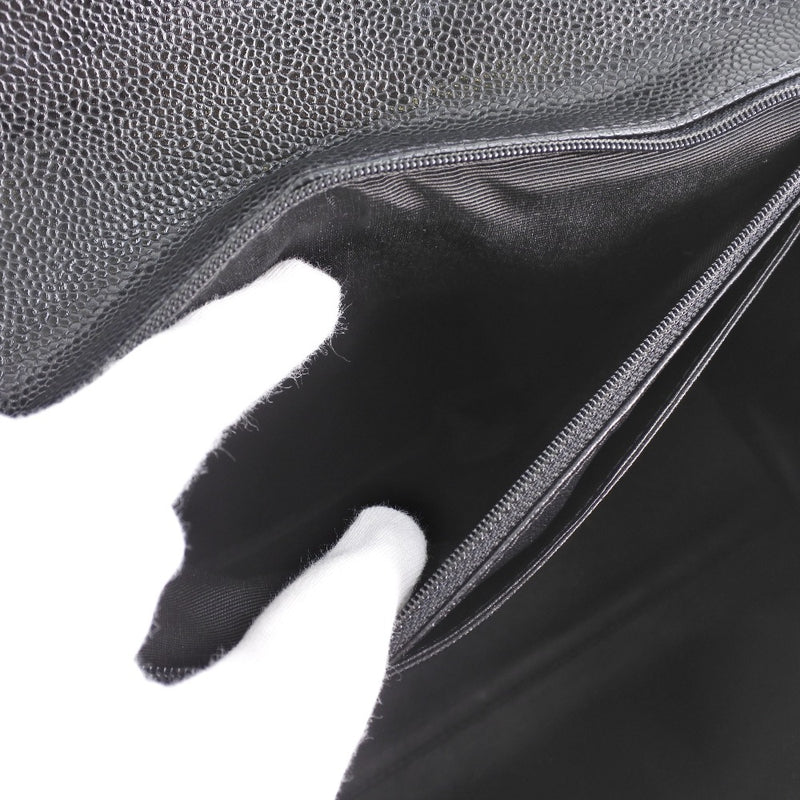 [Chanel] Chanel A12397 Mat de bolso Cabiaskin Black Ladies Mindbag A+Rank