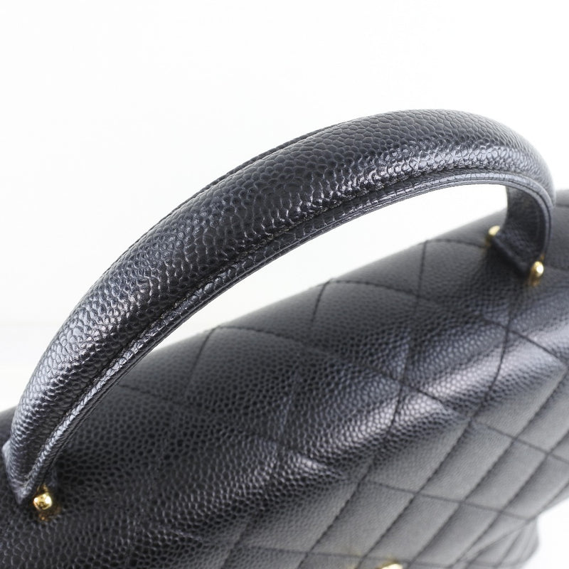 [香奈儿]香奈儿A12397手提包垫Cabiaskin Black Ladies Handbag A+等级