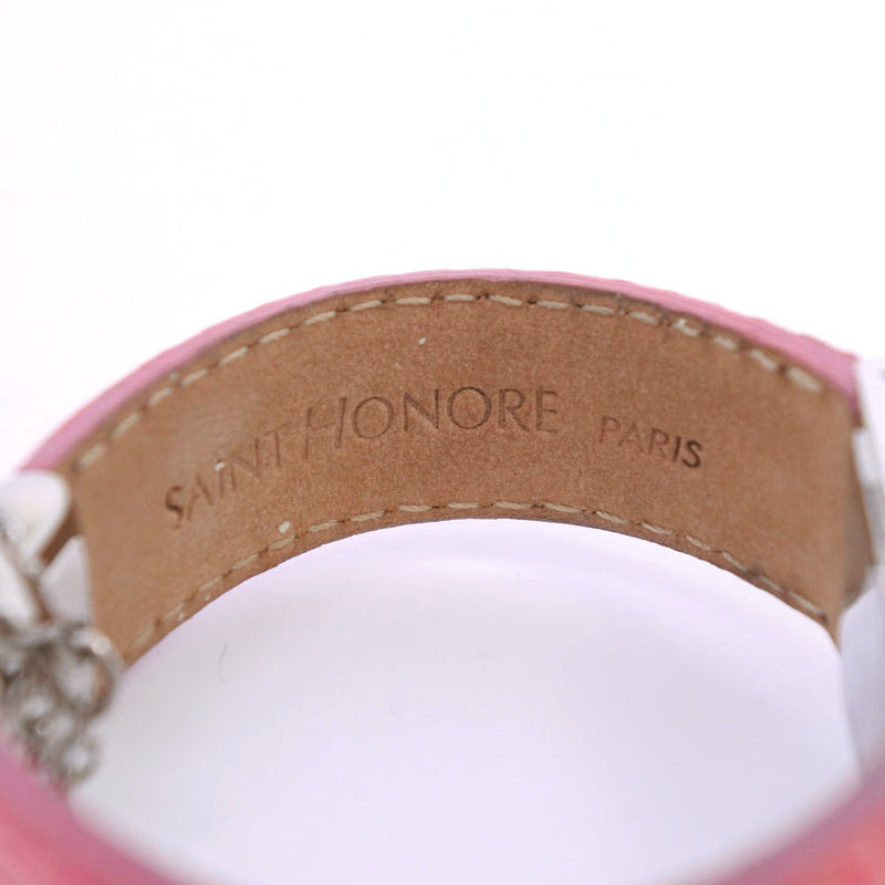 【SAINT HONORE】サントノーレ
 711235.2-F01 腕時計
 ステンレススチール×ラインストーン ピンク クオーツ アナログ表示 レディース シルバー文字盤 腕時計