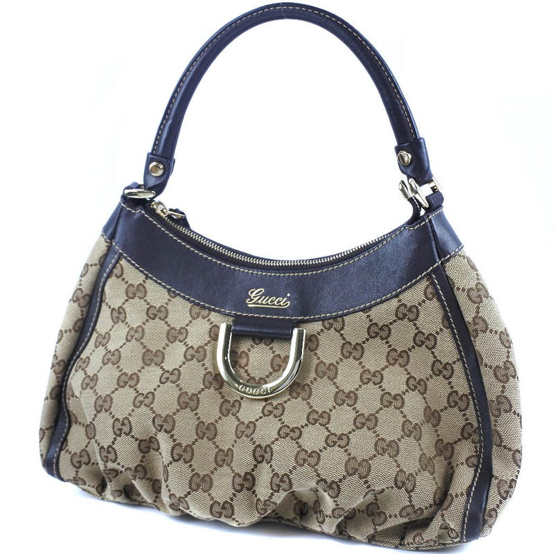[GUCCI] Gucci 190525 GG Canvas tea Ladies Handbag A Rank