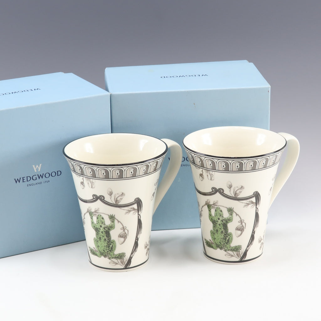 Wedgwood】ウェッジウッド 250周年記念 フロッグサービス マグカップ×2 食器 ポーセリン _ 食器 Sランク – KYOTO  NISHIKINO