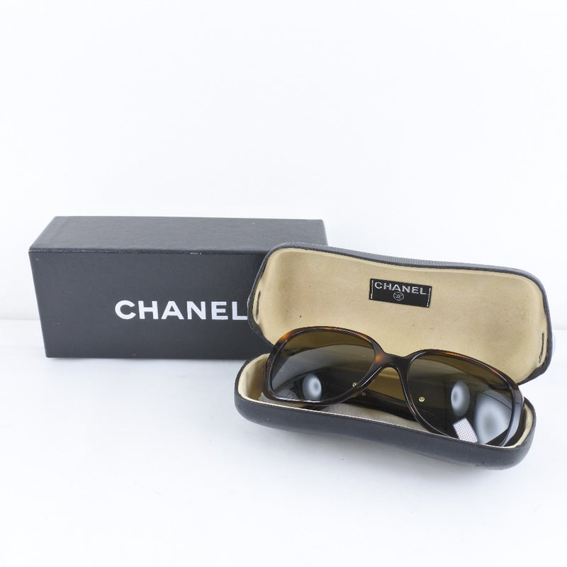 CHANEL] Chanel 5210-Q Sunglasses Plastic tea 57 □ 175 3N engraved