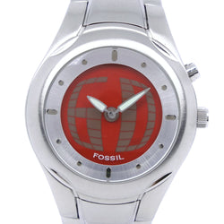 [FOSSIL] Fossil JR-8154 Stainless Steel Quartz Analog Display Men's Red Dial Watch A-Rank