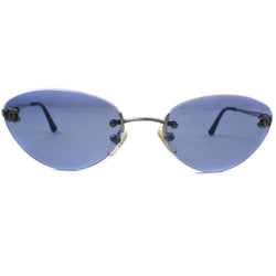 [Chanel] Chanel Coco Mark 00v 4003 C.103/72 Metal Blue 53 □ 19 130 Gafas de sol de Damas Grabados A Rank