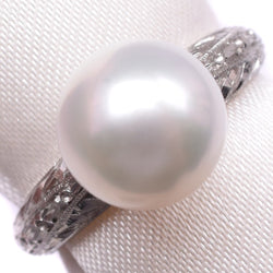 Anillo de perlas / anillo PT900 Platinum x Pearl 11 Damas