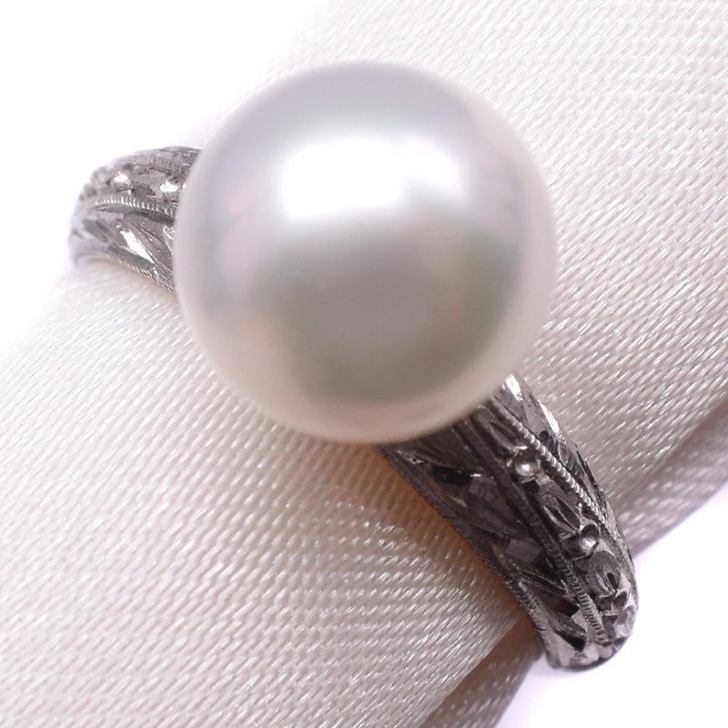 Anillo de perlas / anillo PT900 Platinum x Pearl 11 Damas