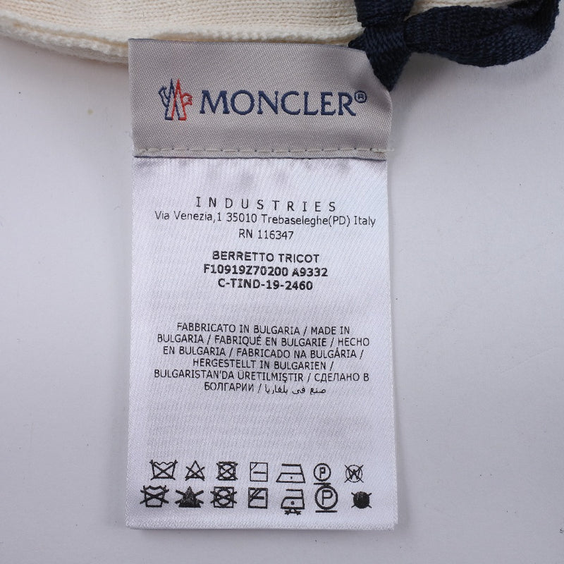 [MONCLER] Moncler 
 Berretto Tricot Knit Cap 
 F1 091 9Z70200 A9332 Wool 035 White Berretto TRICOT Ladies S rank