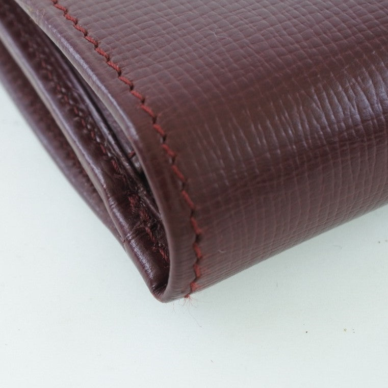 [Cartier] Cartier Leather Bordeaux Ladies Long Wallet A Rank