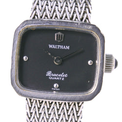 [Waltham] Waltham Bracelet Watch 스테인레스 스틸 쿼츠 검은 다이얼 다이얼 브레이슬릿 숙녀