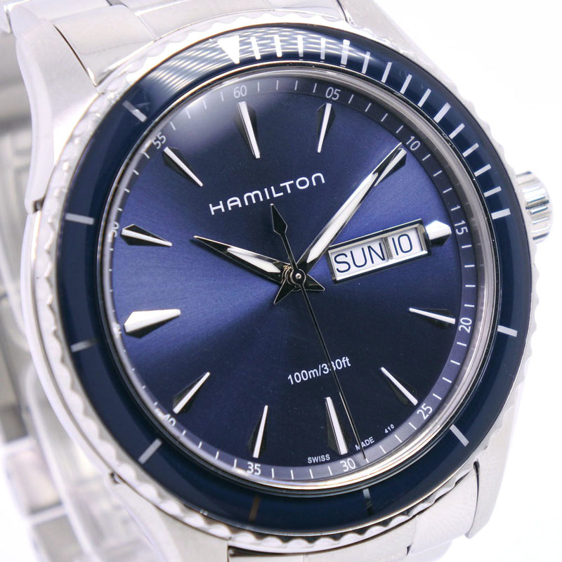 【HAMILTON】ハミルトン
 ジャズマスター 腕時計
 H375510 ステンレススチール クオーツ ネイビー文字盤 Jazz master レディースA-ランク