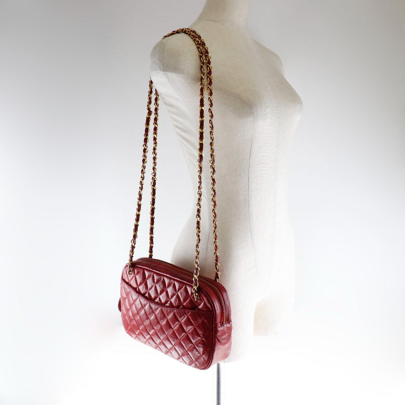 CHANEL] Chanel Chain Shoulder Matrasse Lambskin Red Unisex Shoulder Bag – KYOTO  NISHIKINO